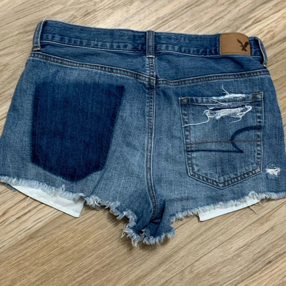 American Eagle Vintage Hi Rise Festival Destroyed Jean Shorts 8